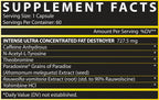 Nutrex Lipo-6 Intense UC - tabla de suplementos