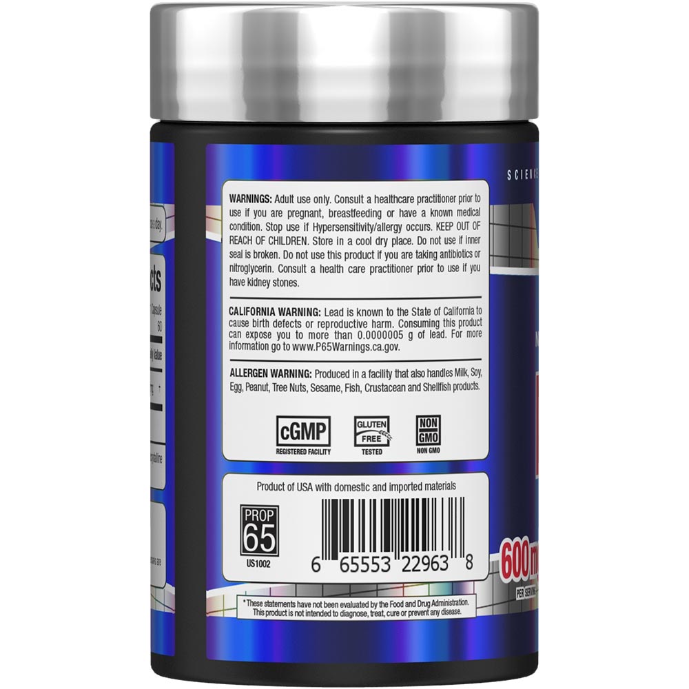 AllMax NAC 600mg - vista lateral izquierda