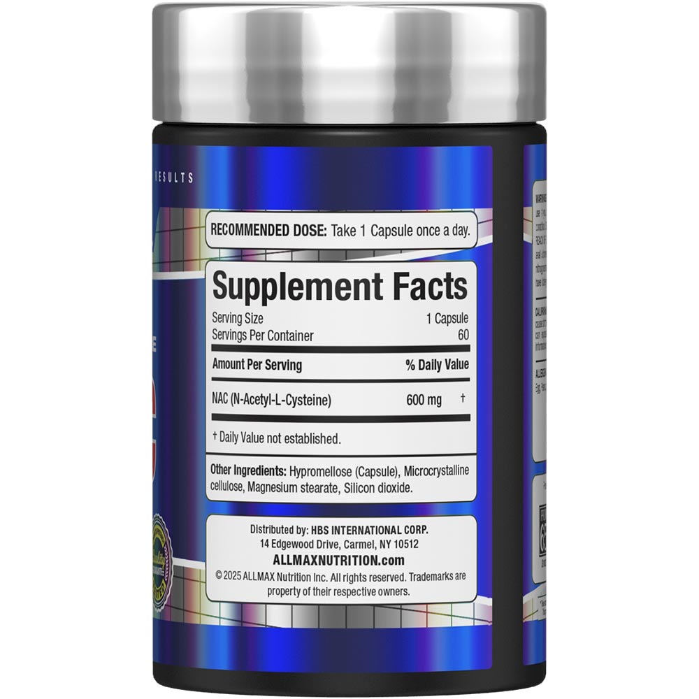 AllMax NAC 600mg - vista lateral derecha