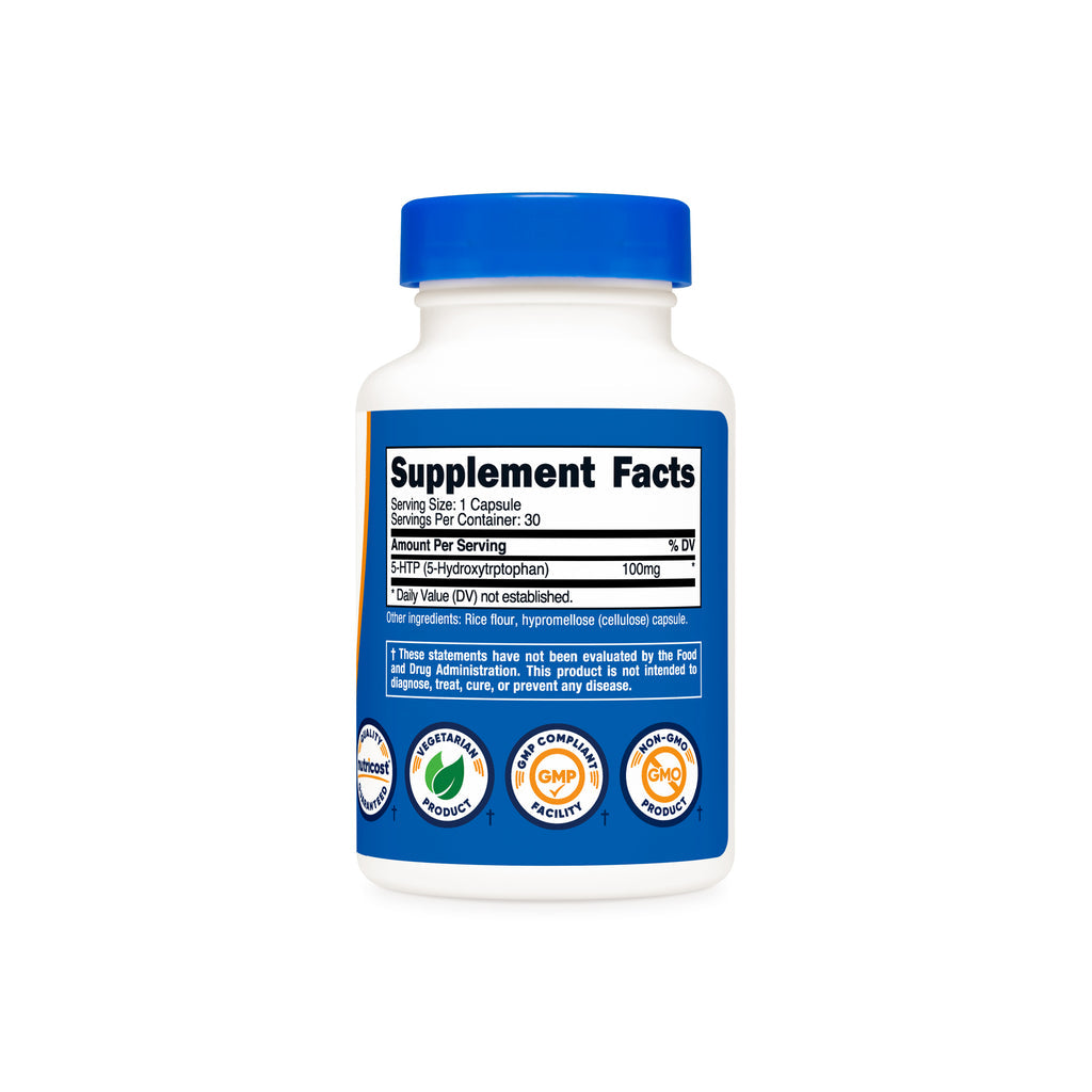 Nutricost 5-HTP 100mg - tabla de informacion suplementaria