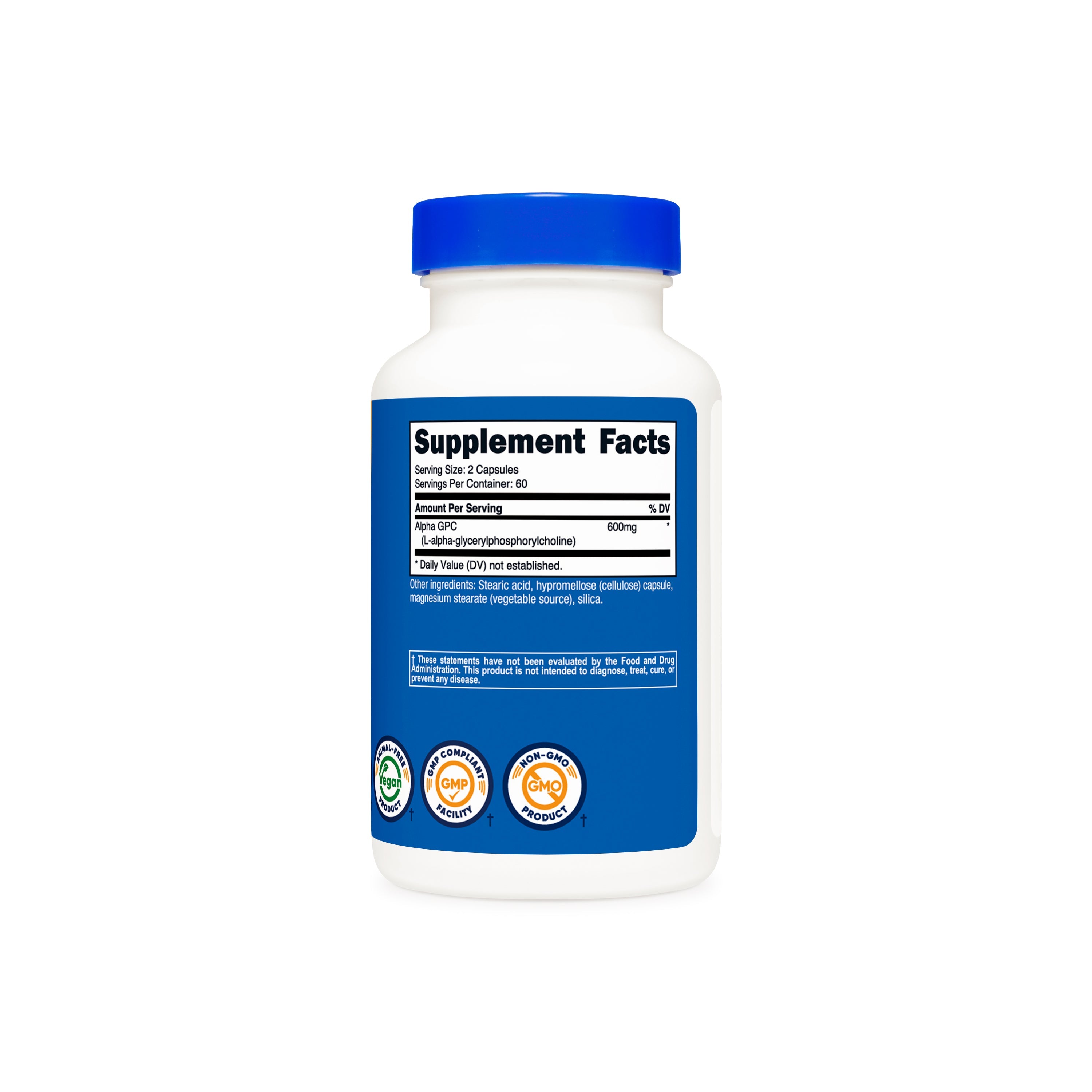 Nutricost Alpha GPC 600mg - Tabla de Suplementos