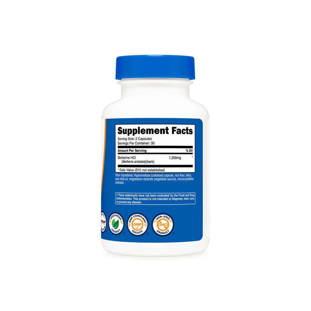 Nutricost Berberina 600mg - Tabla de suplementos