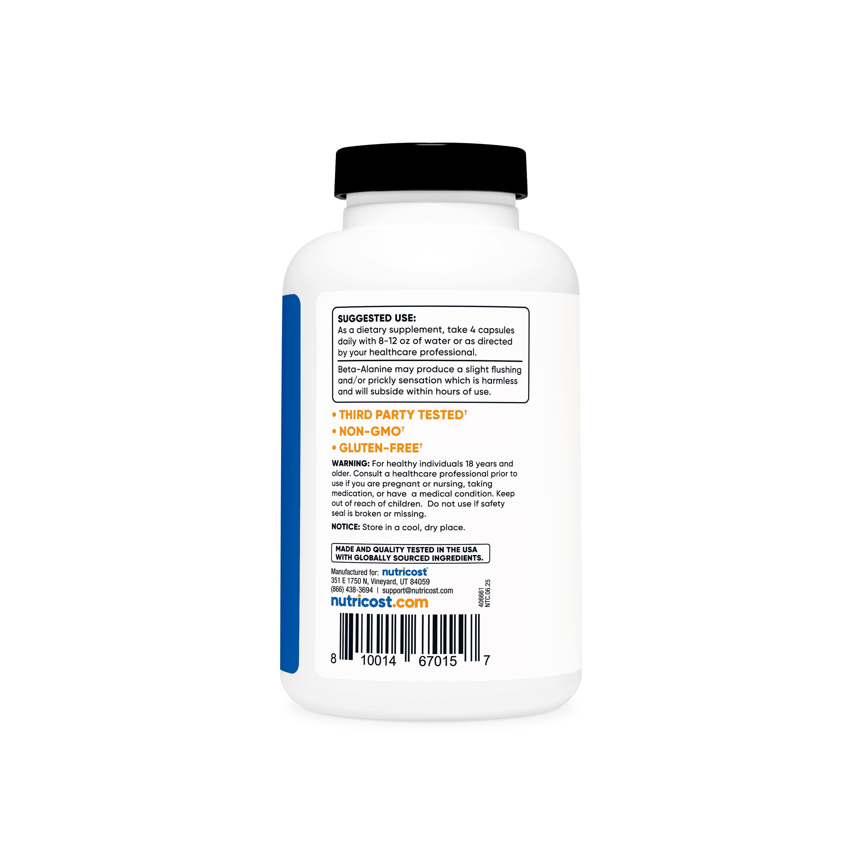 Nutricost Beta Alanina 3400mg - Modo de uso