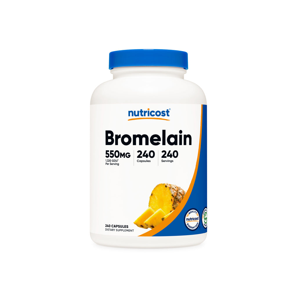 Nutricost Bromelain 550mg 240 Capsulas - envase frontal