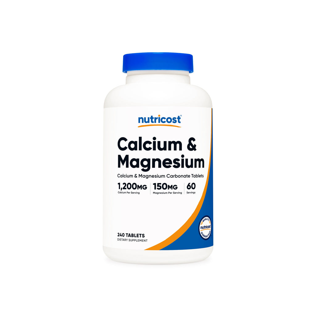 Nutricost Calcio & Magnesio 240 tabletas frente