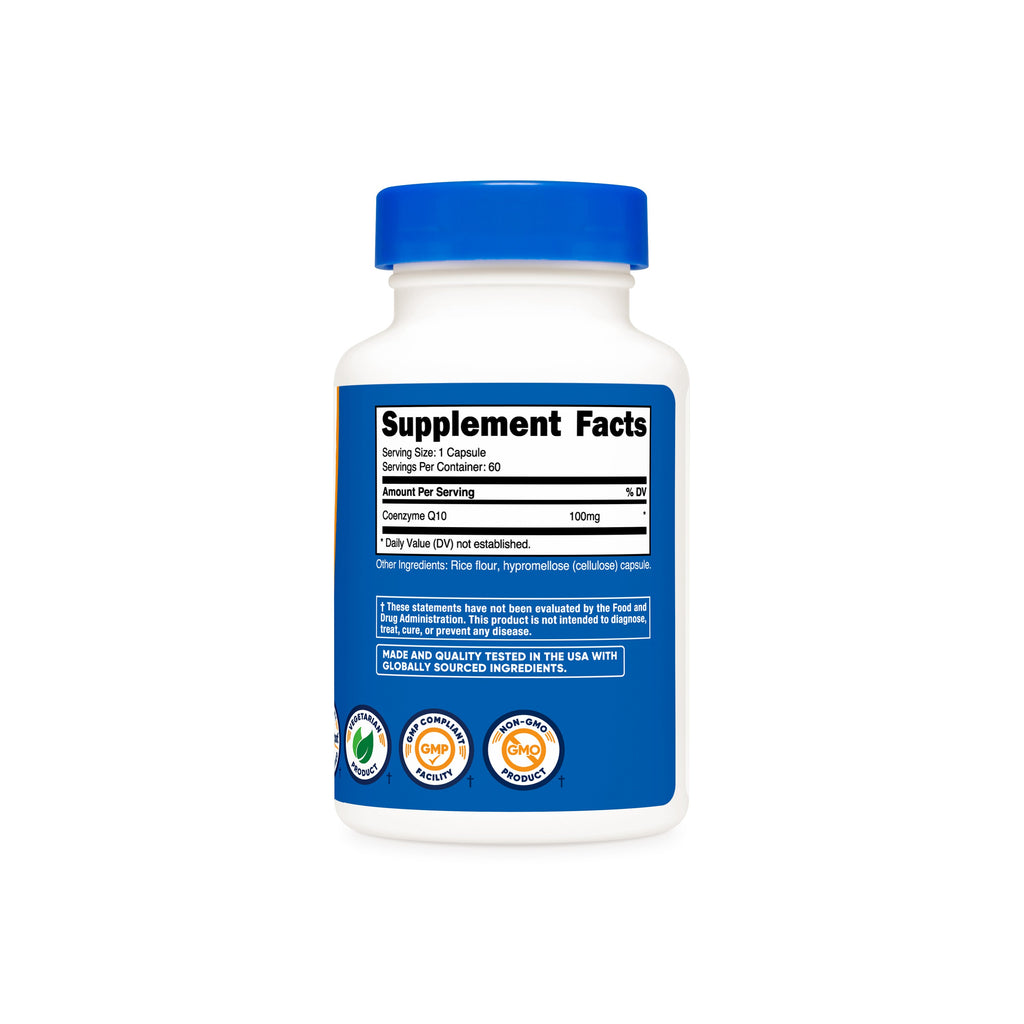 Tabla nutrimental Nutricost CoQ10 100mg