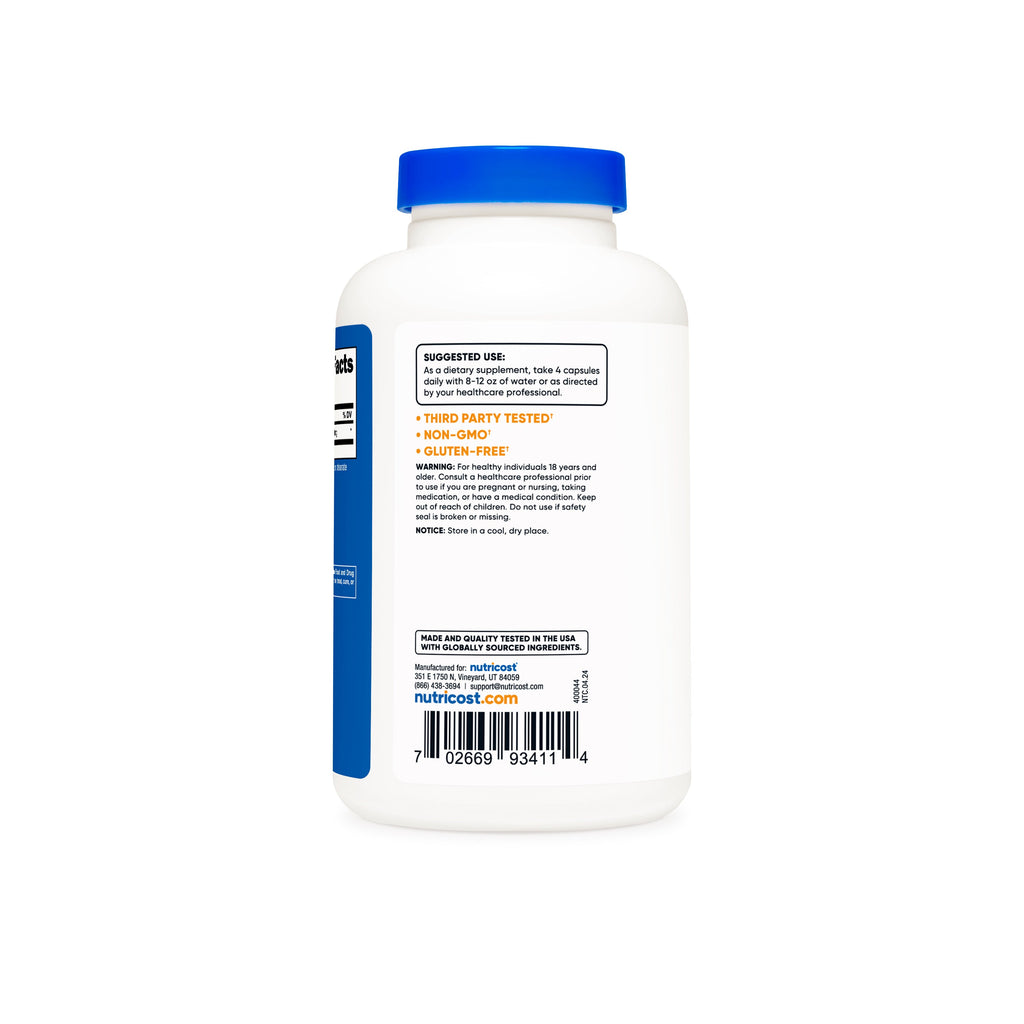 Modo de uso Nutricost Ácido D-Aspártico 750mg