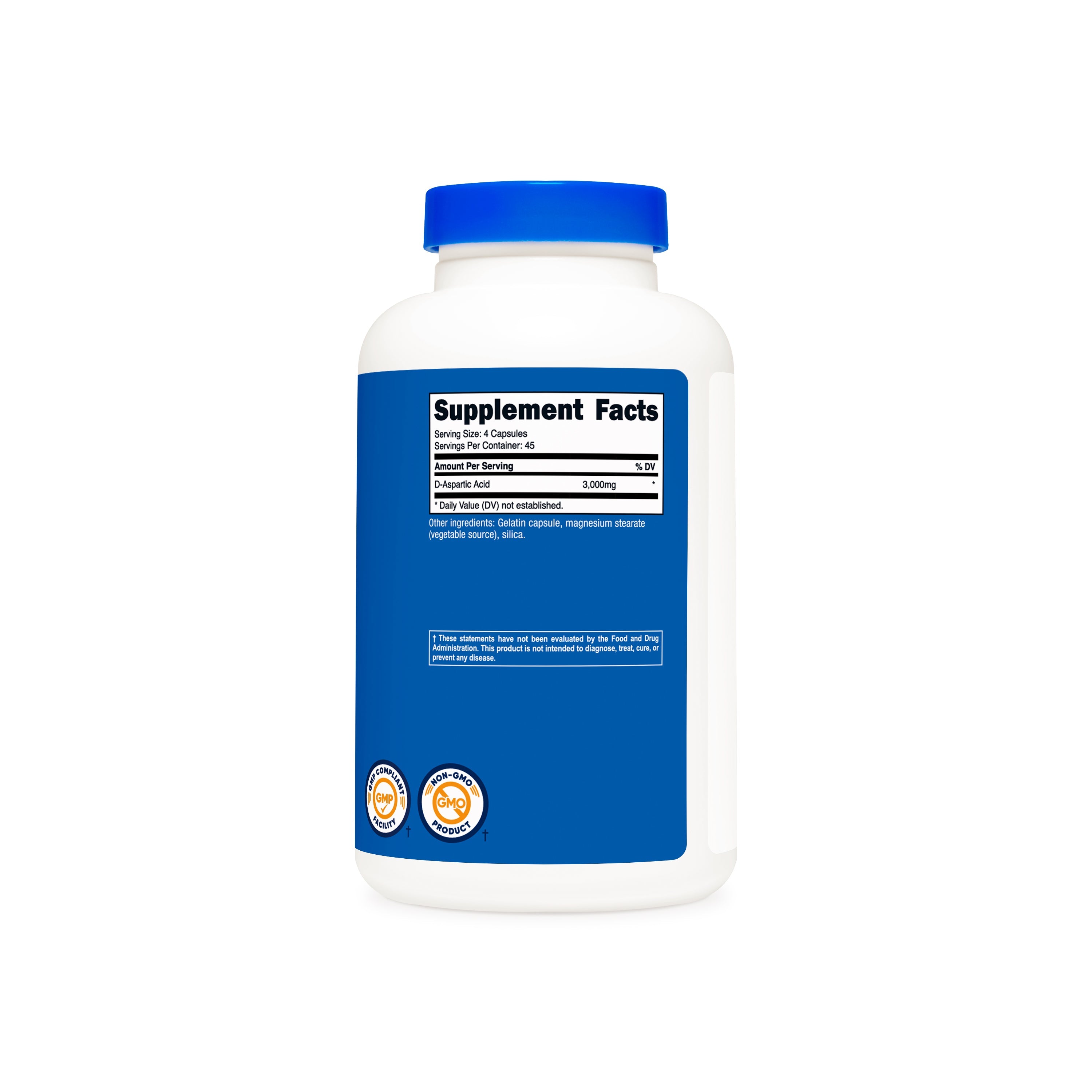 Tabla nutrimental Nutricost Ácido D-Aspártico 750mg