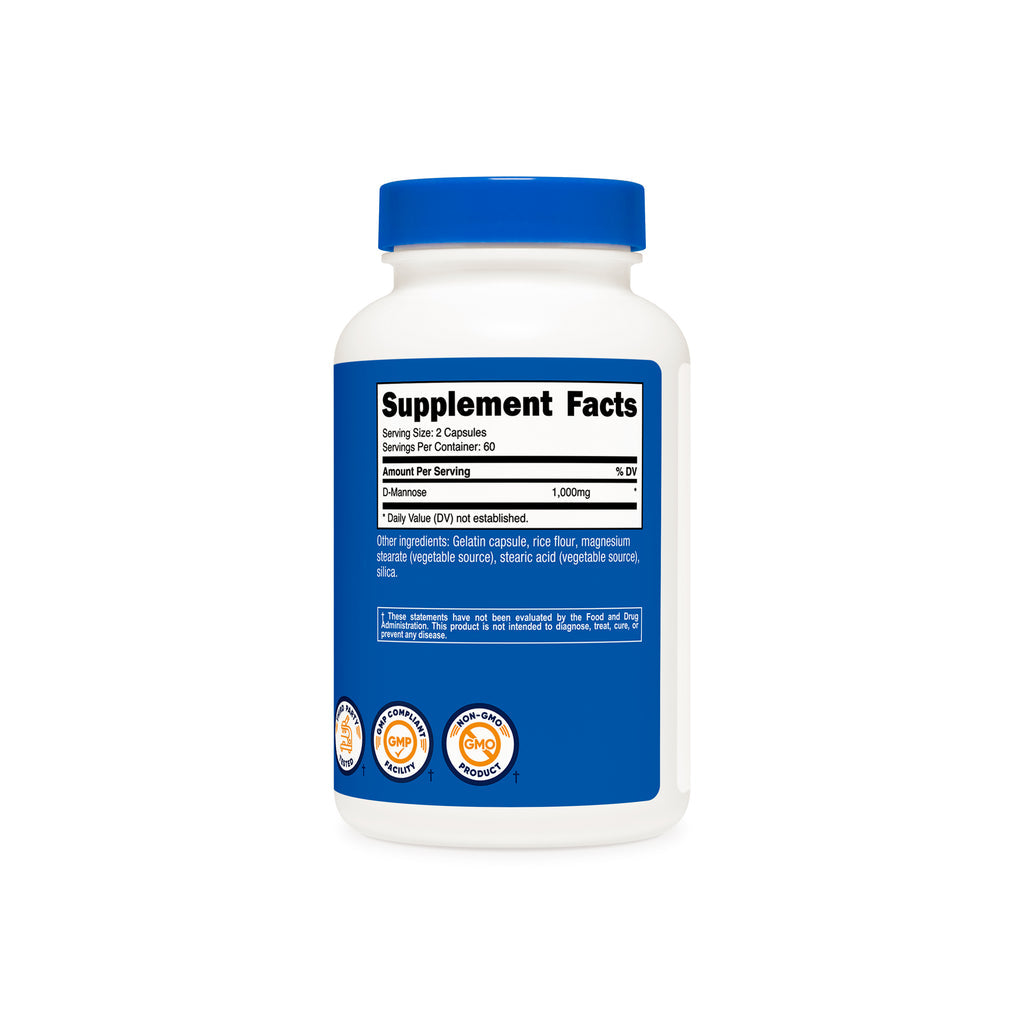 Nutricost D-Manosa 1000mg - Tabla de suplementos