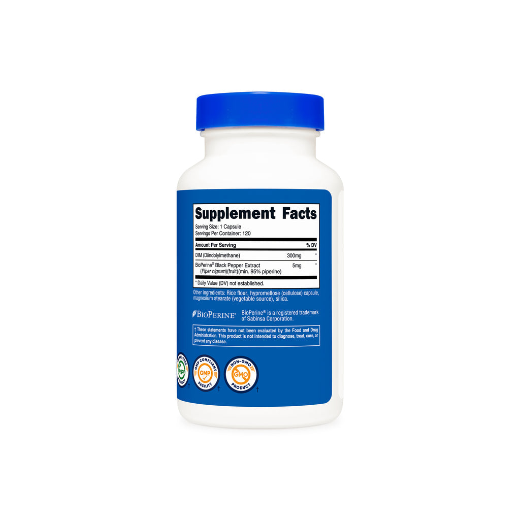 Nutricost DIM 300mg - tabla de informacion suplementaria