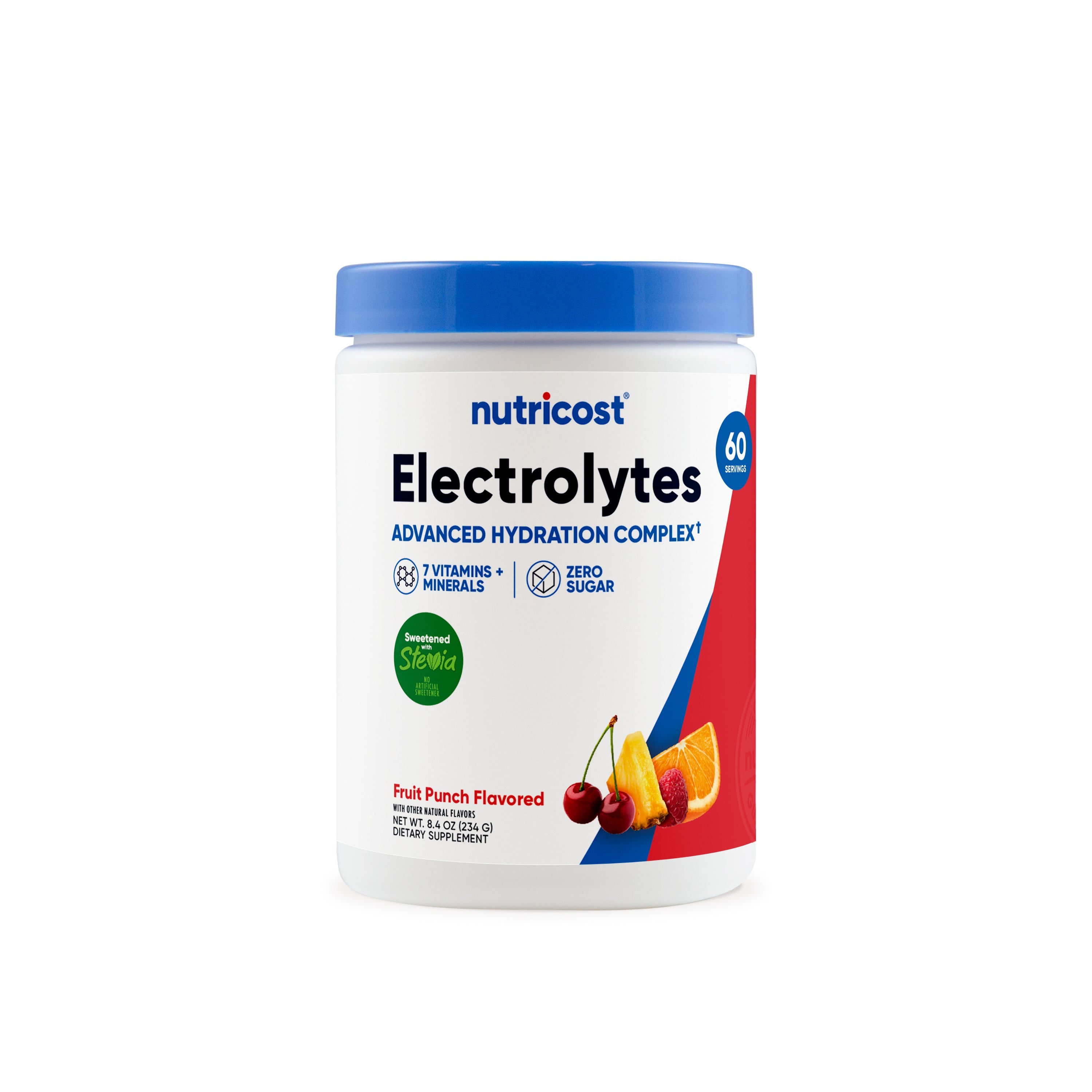 Nutricost Electrolytes Fruit Punch 60 porciones frente