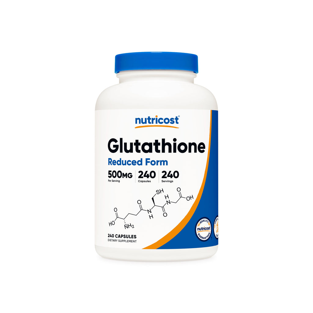 Nutricost Glutatión 500mg 240 cápsulas frente