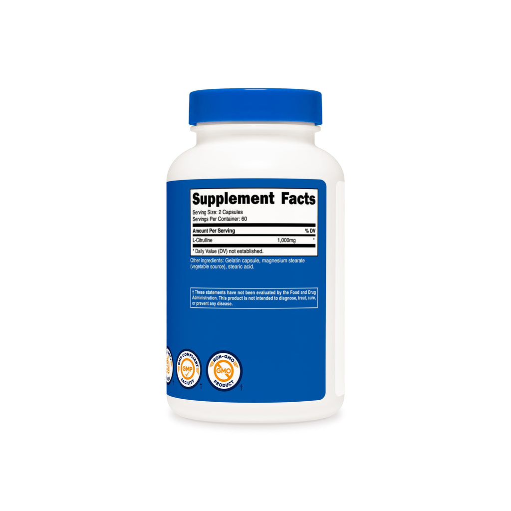 Tabla de suplementos L-Citrulina Nutricost