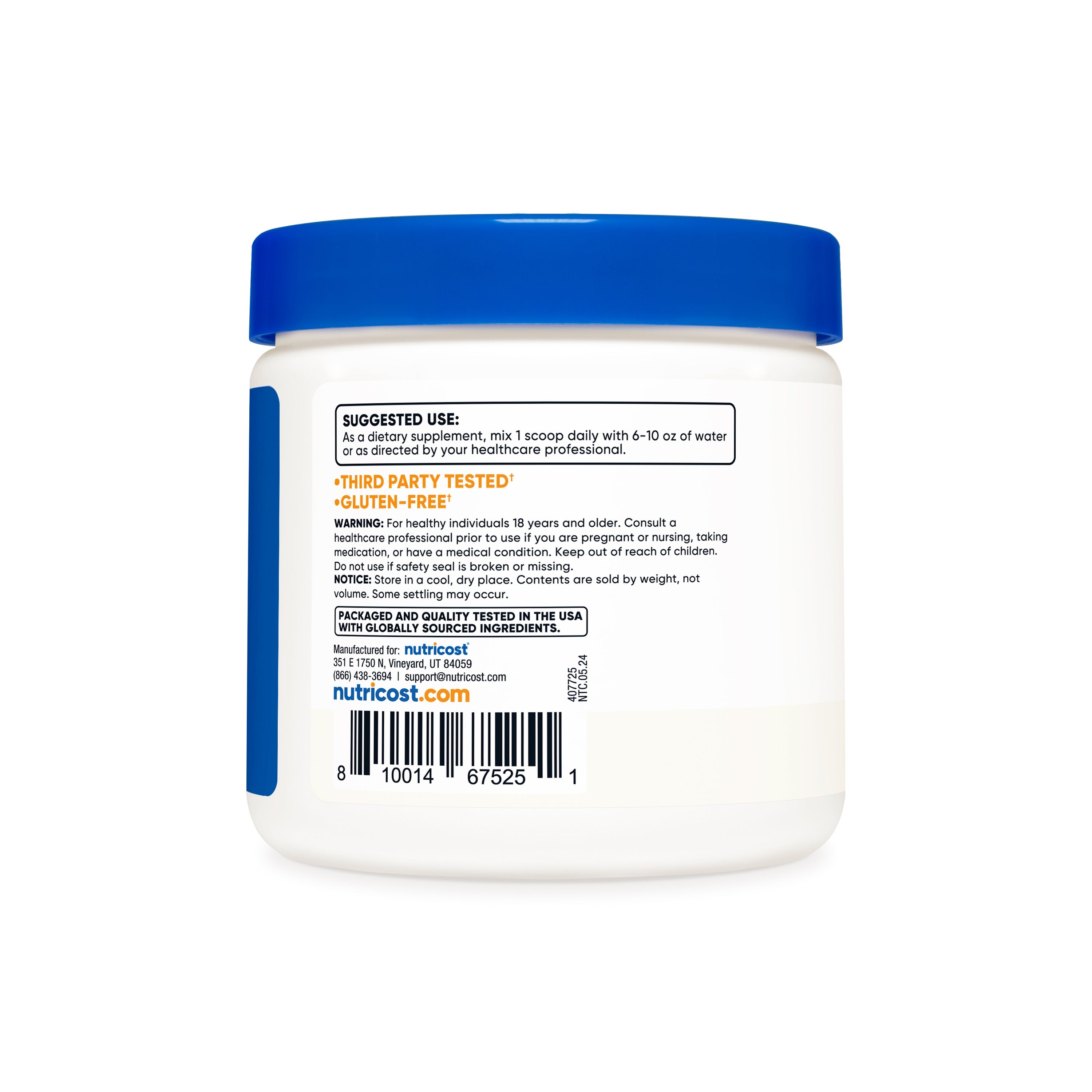 Nutricost L-Glutamina - Modo de uso