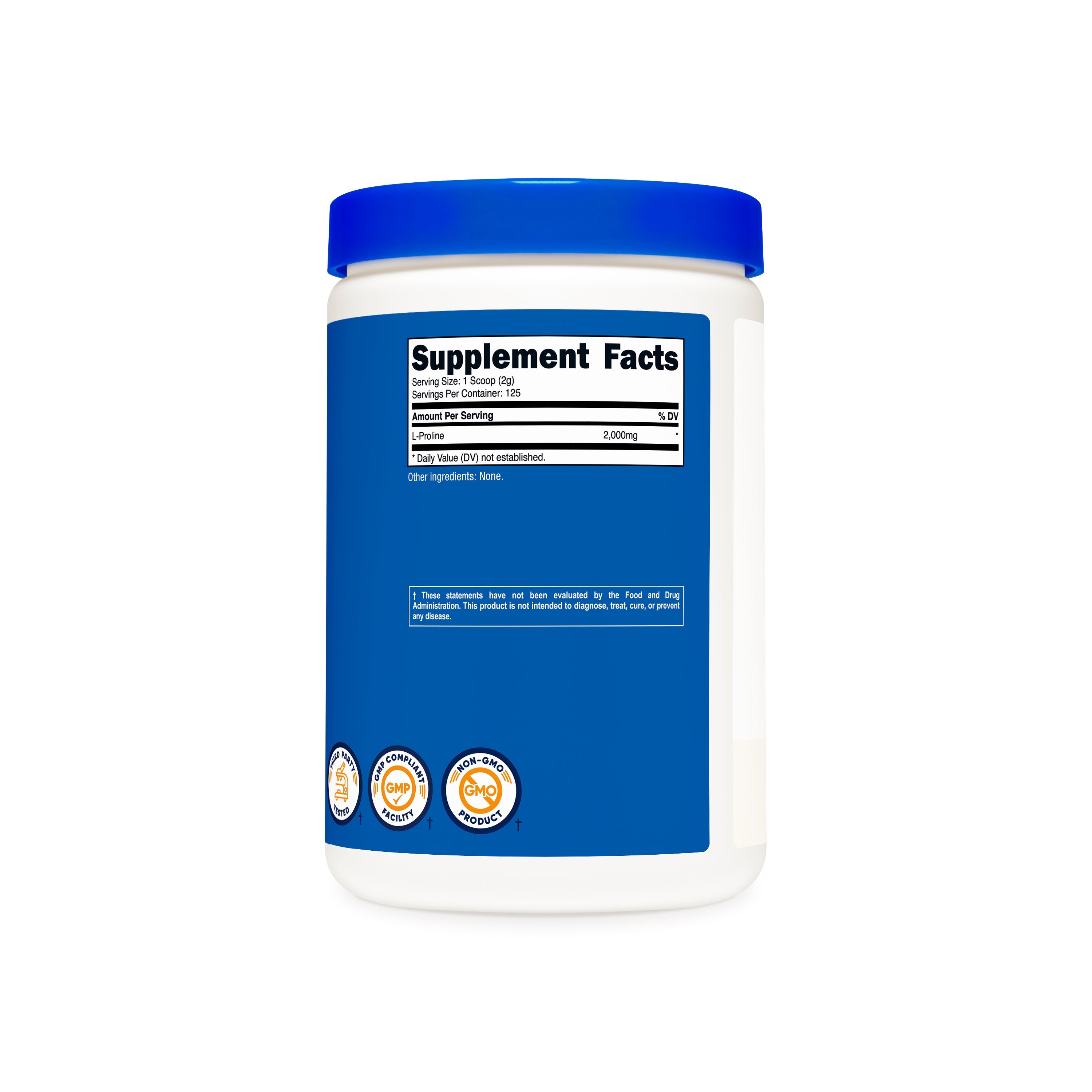 Nutricost L-Proline Polvo - Tabla de suplementos