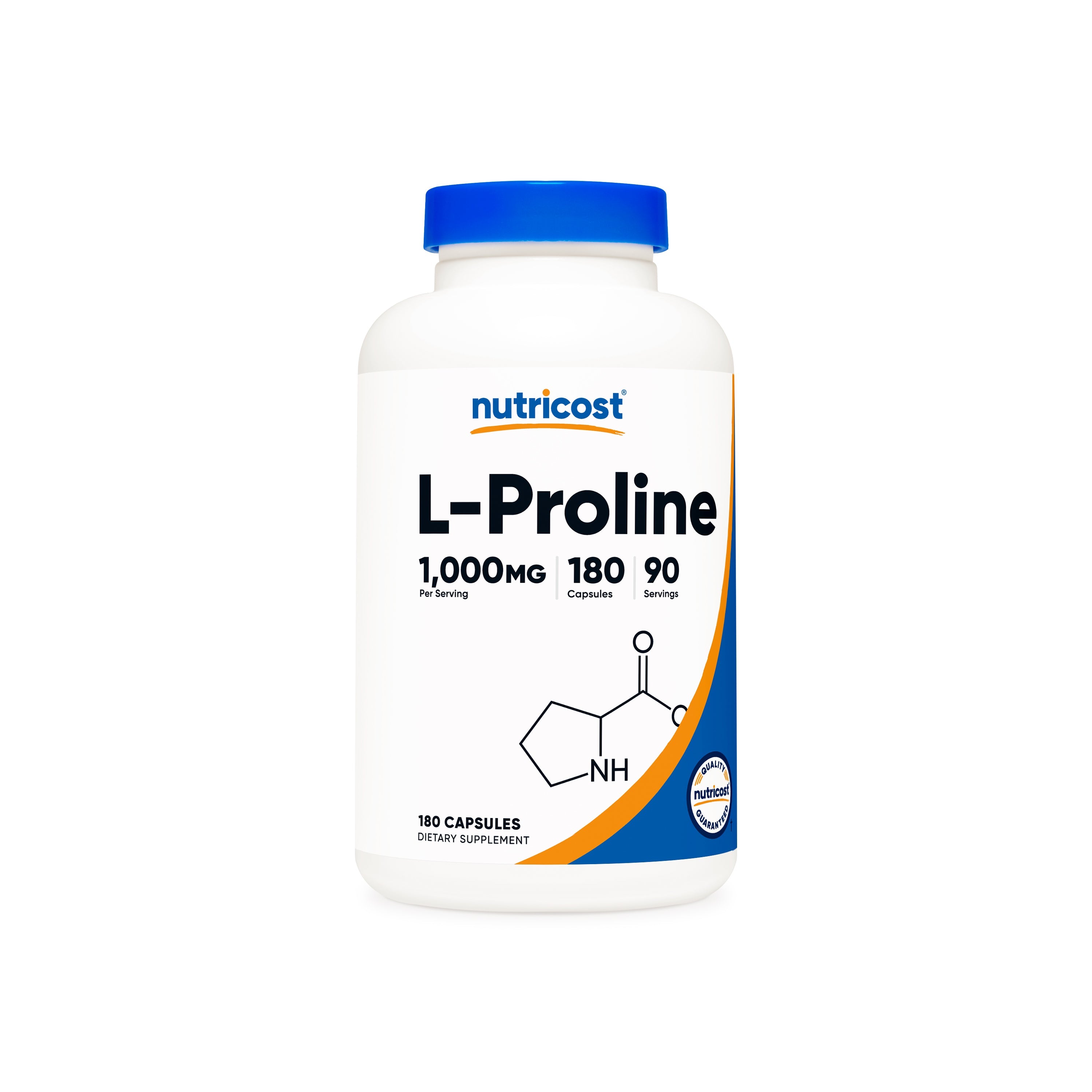 Nutricost L-Proline 1000mg 180 Capsulas - Frente