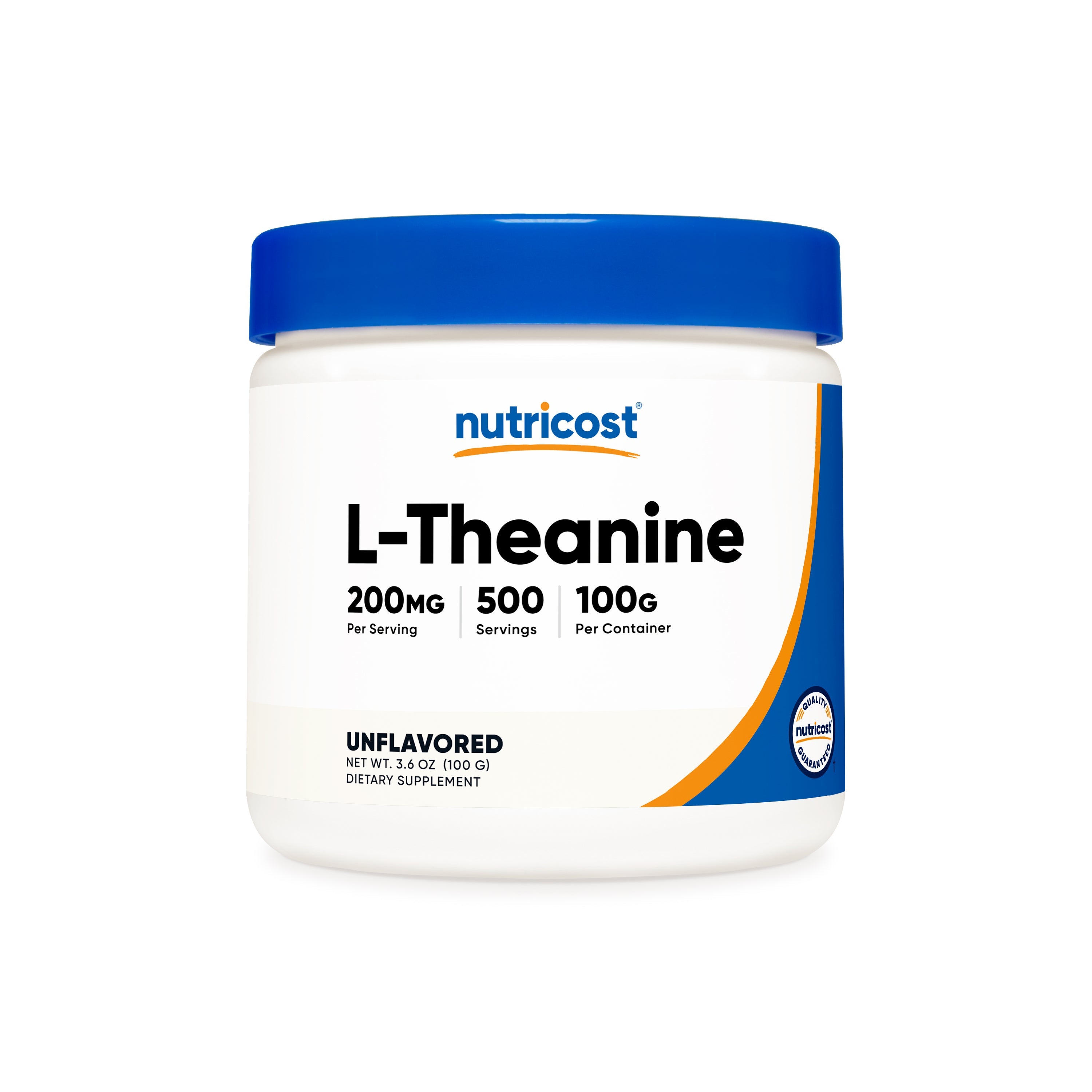 Nutricost L-Teanina en Polvo 100g frente