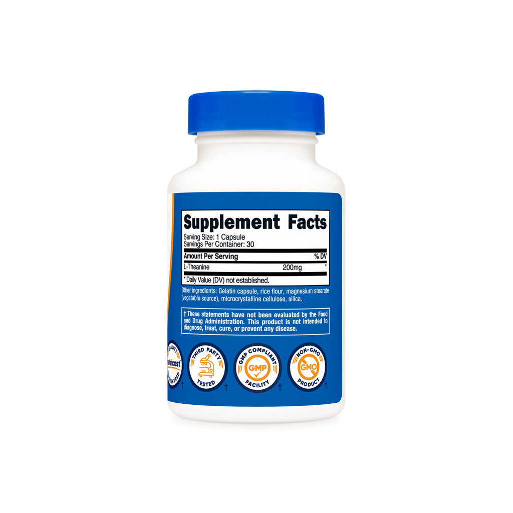 Nutricost L-Teanina 200mg - Tabla de Suplementos