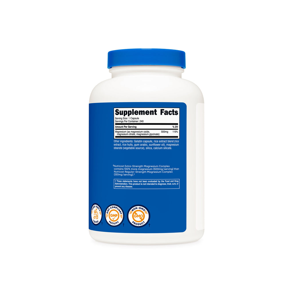 Tabla de suplementos Magnesio Complex Nutricost