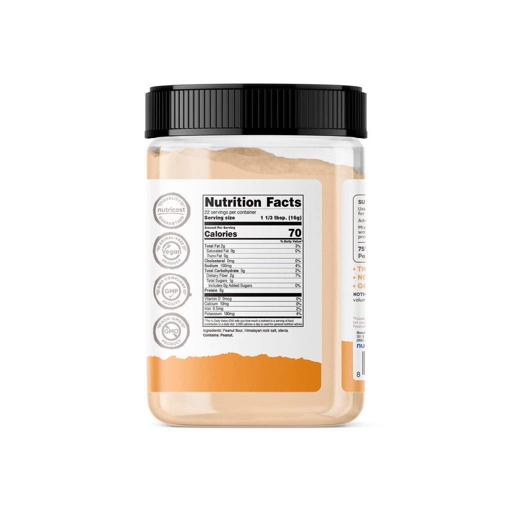 Tabla de suplementos Peanut Butter Powder Nutricost
