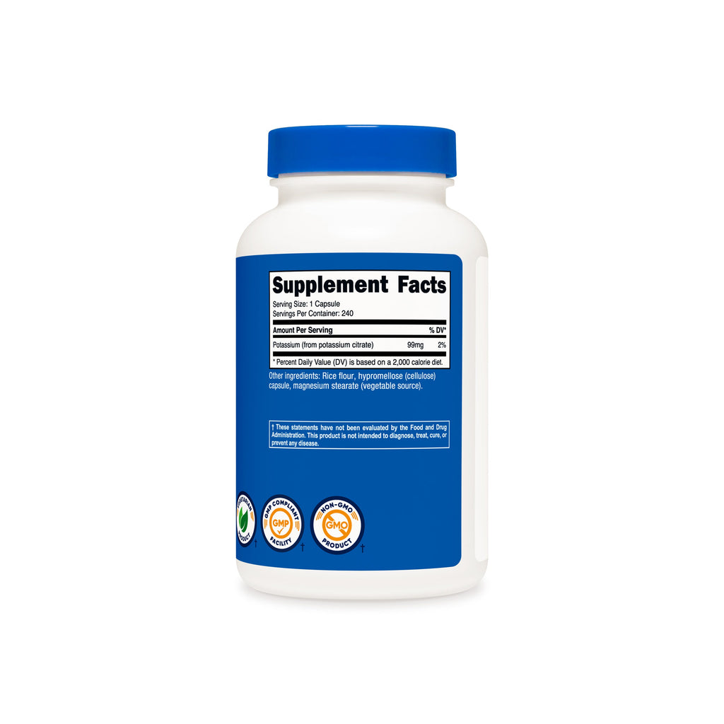Tabla nutrimental Nutricost Potasio 99mg