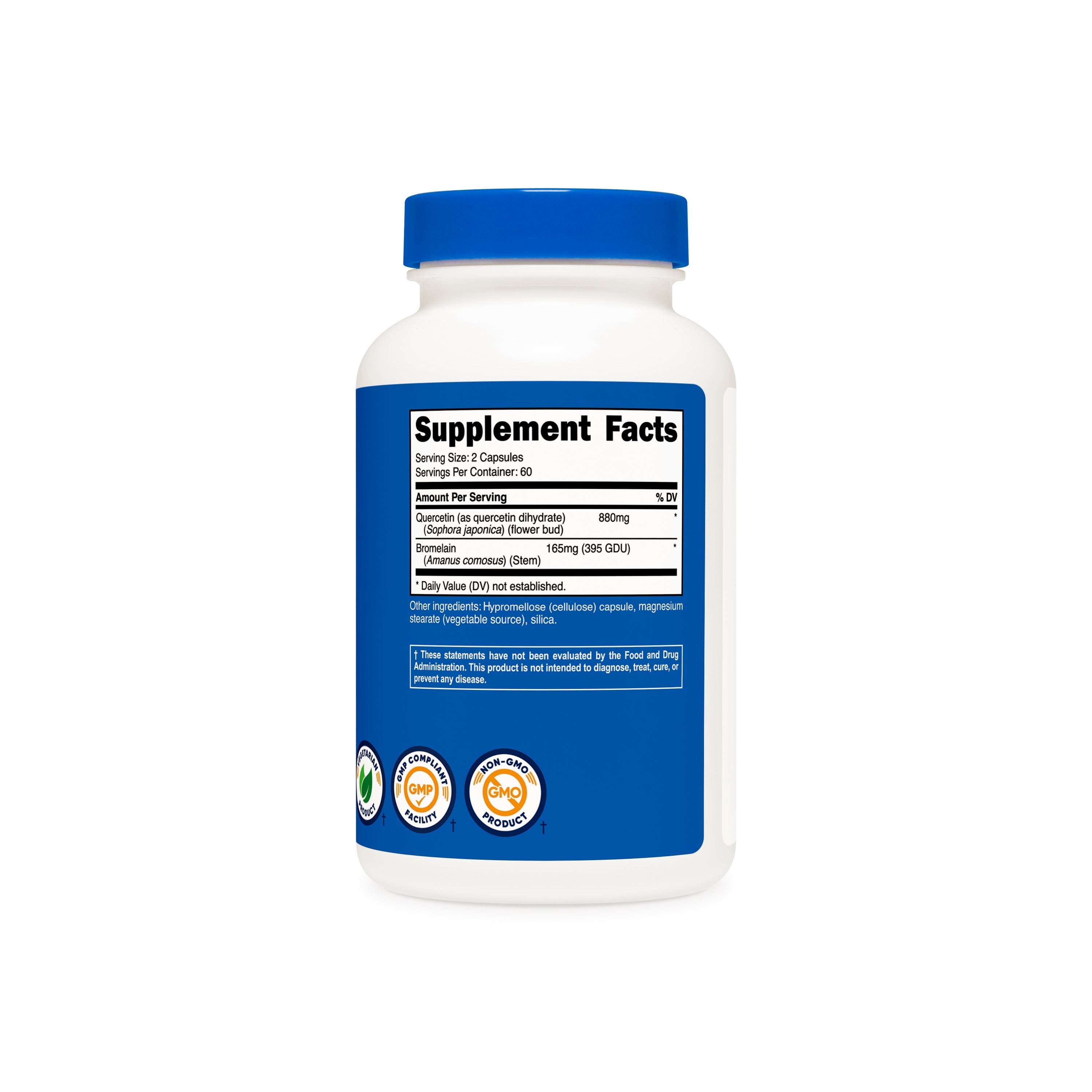 Nutricost Quercetina con Bromelina - Tabla de Suplementos