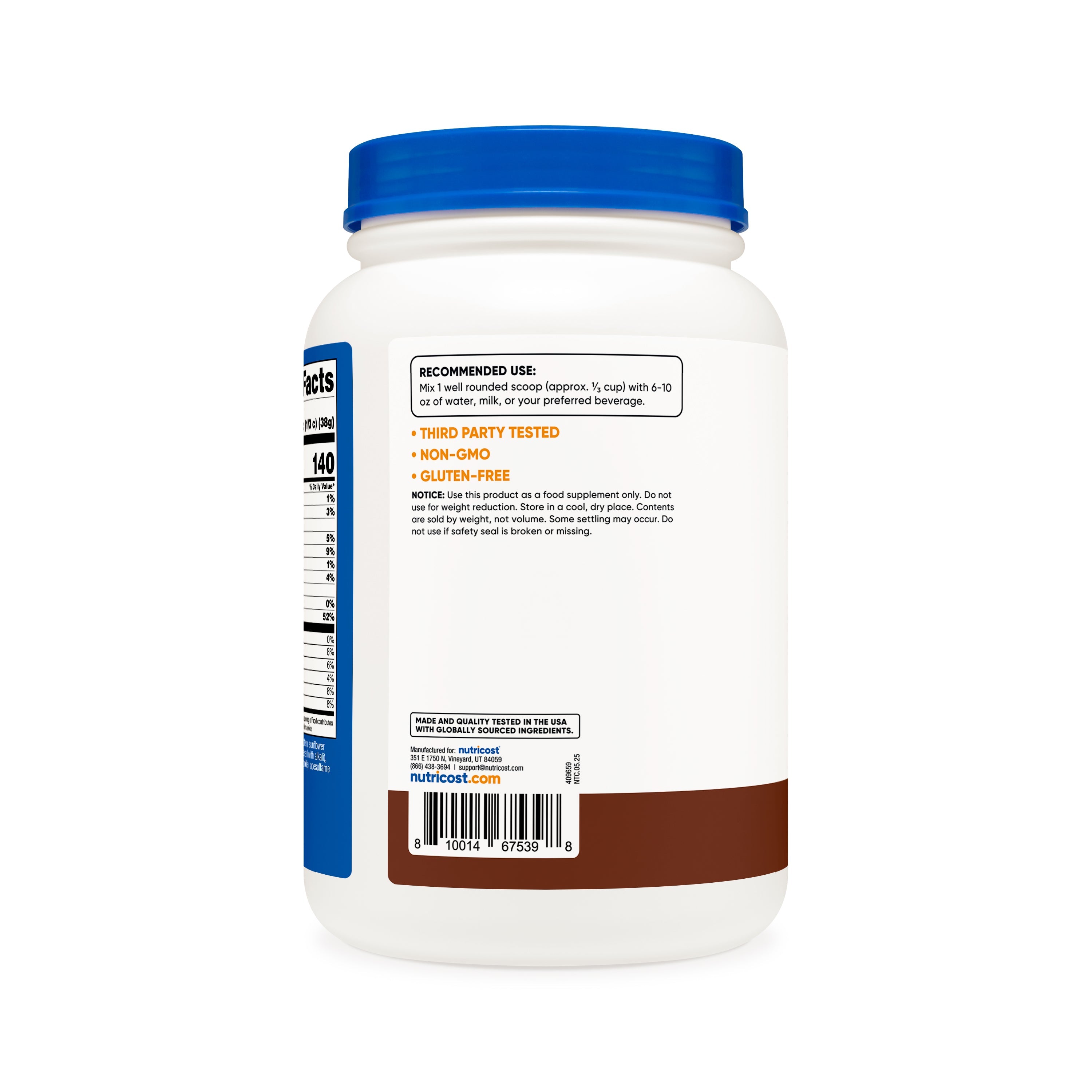 Modo de uso Nutricost Whey Protein Isolate Chocolate