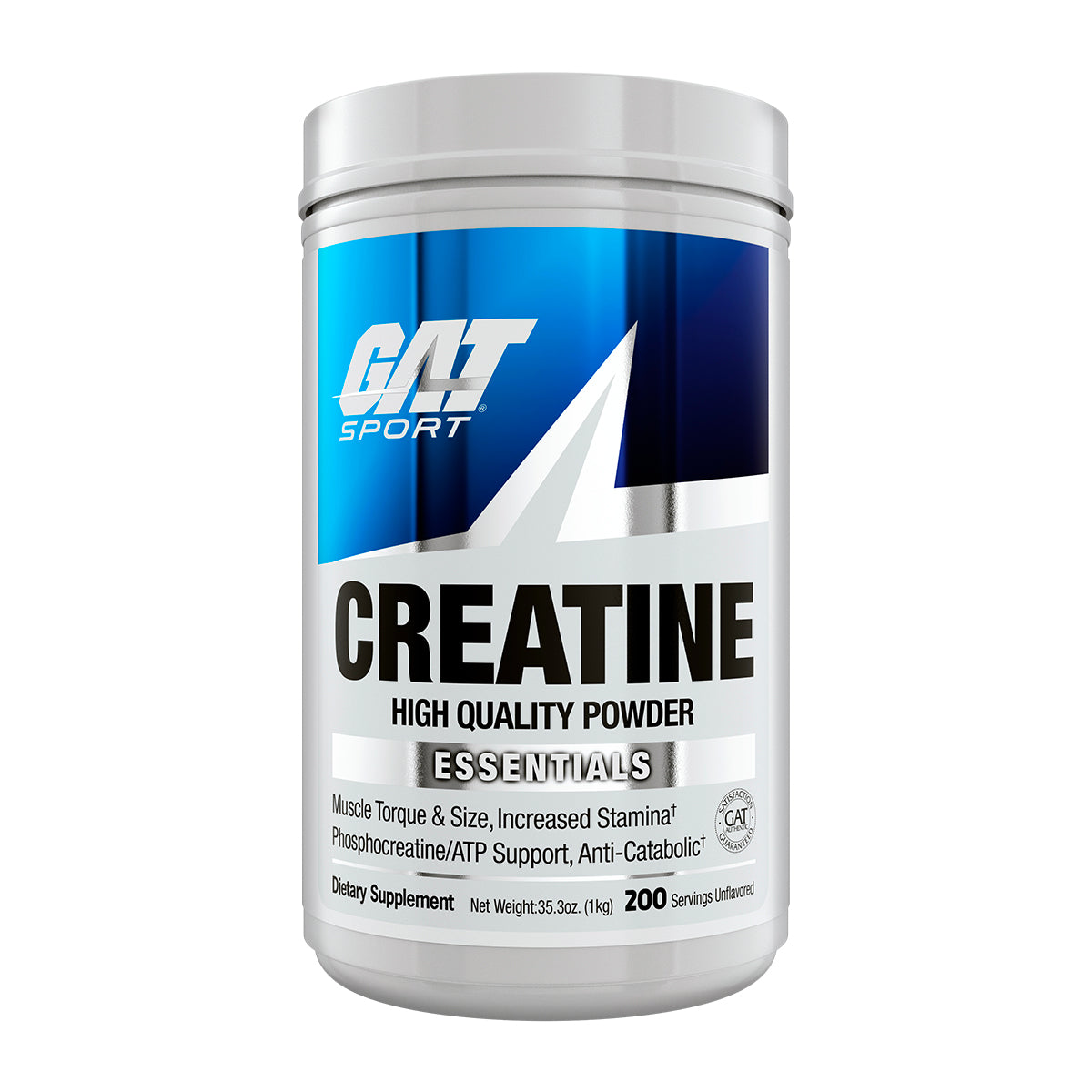 Creatina Monohidrato GAT 1kg - 200 tomas