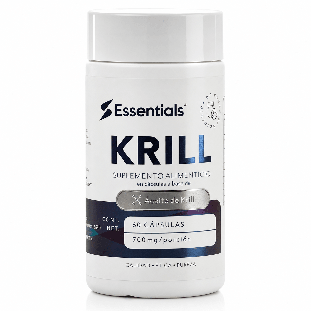 Omega 3 Krill 700mg Essentials - Envase frontal
