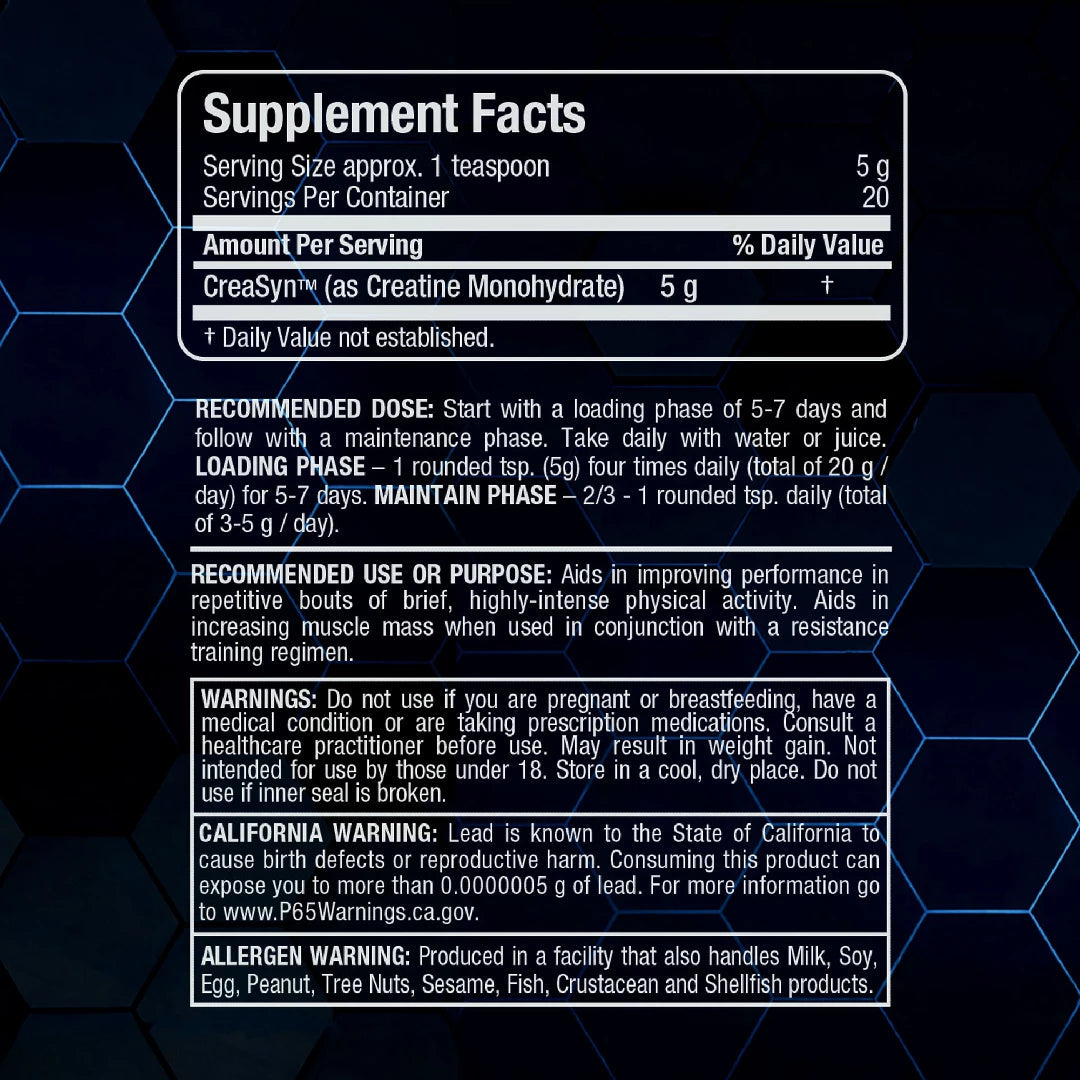 Tabla de Suplementos - Creatina ALLMAX