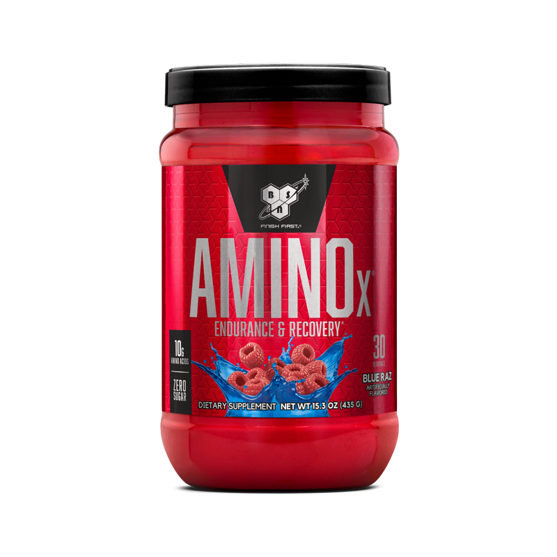BSN Amino X Blue Raspberry - frente del bote
