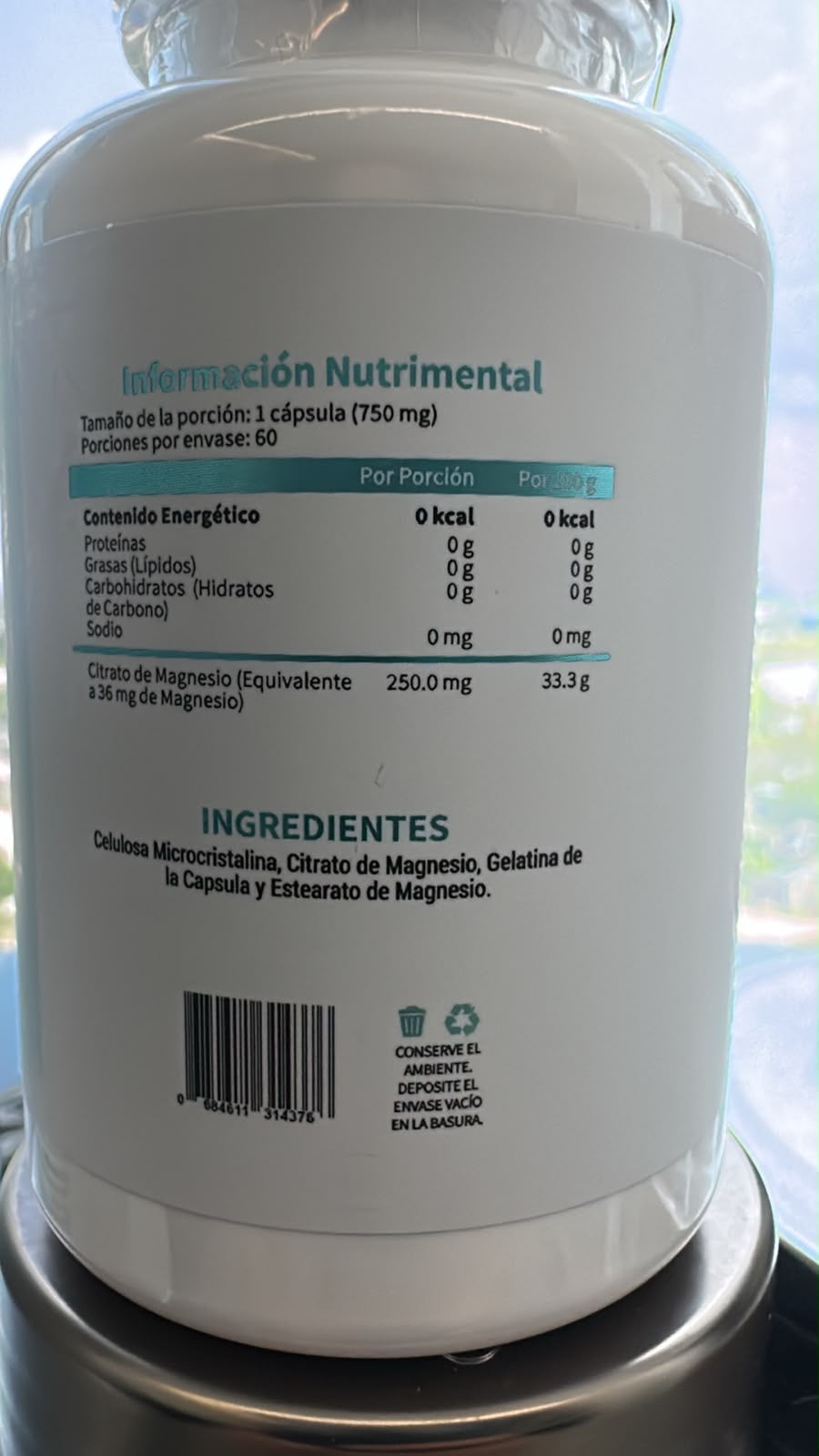 Citrato de Magnesio Diet House Life 750mg - 60 Cápsulas
