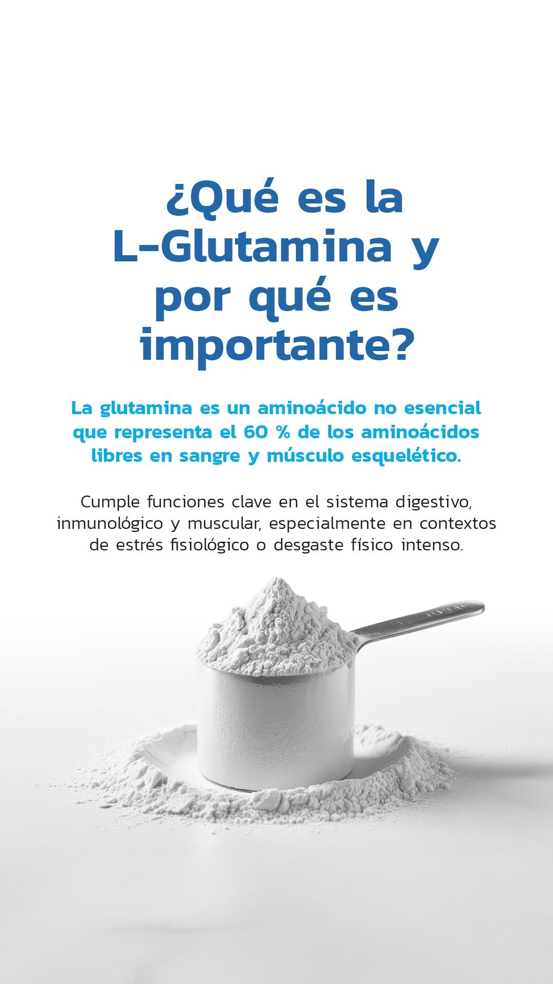 Glutamina Essentials - Modo de uso, un scoop de polvo