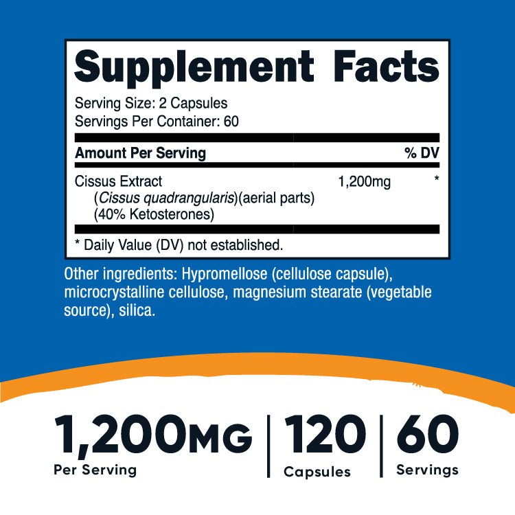 Nutricost Cissus Quadrangularis - Beneficios