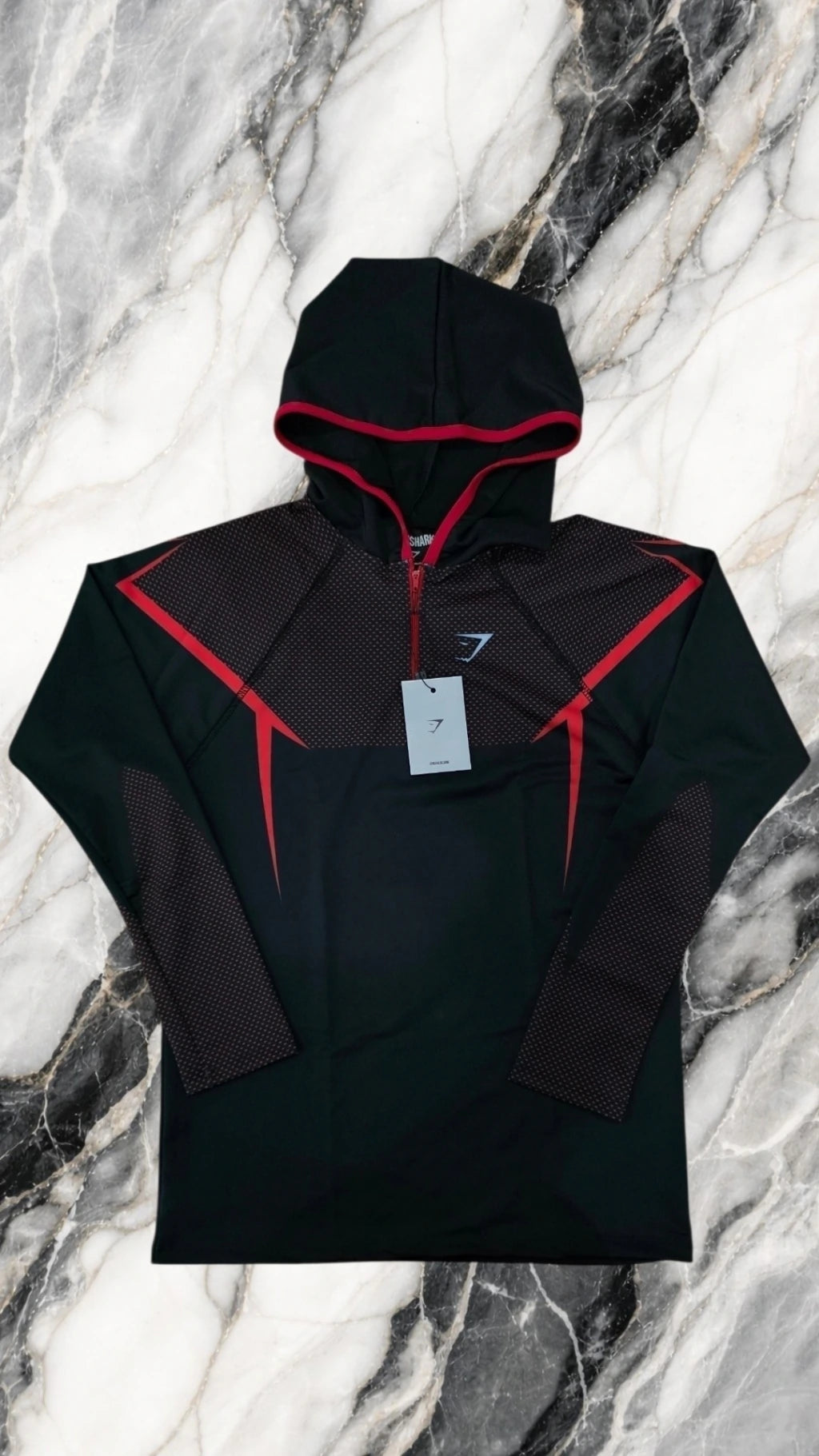 Hoodie Onyx Compresión Roja
