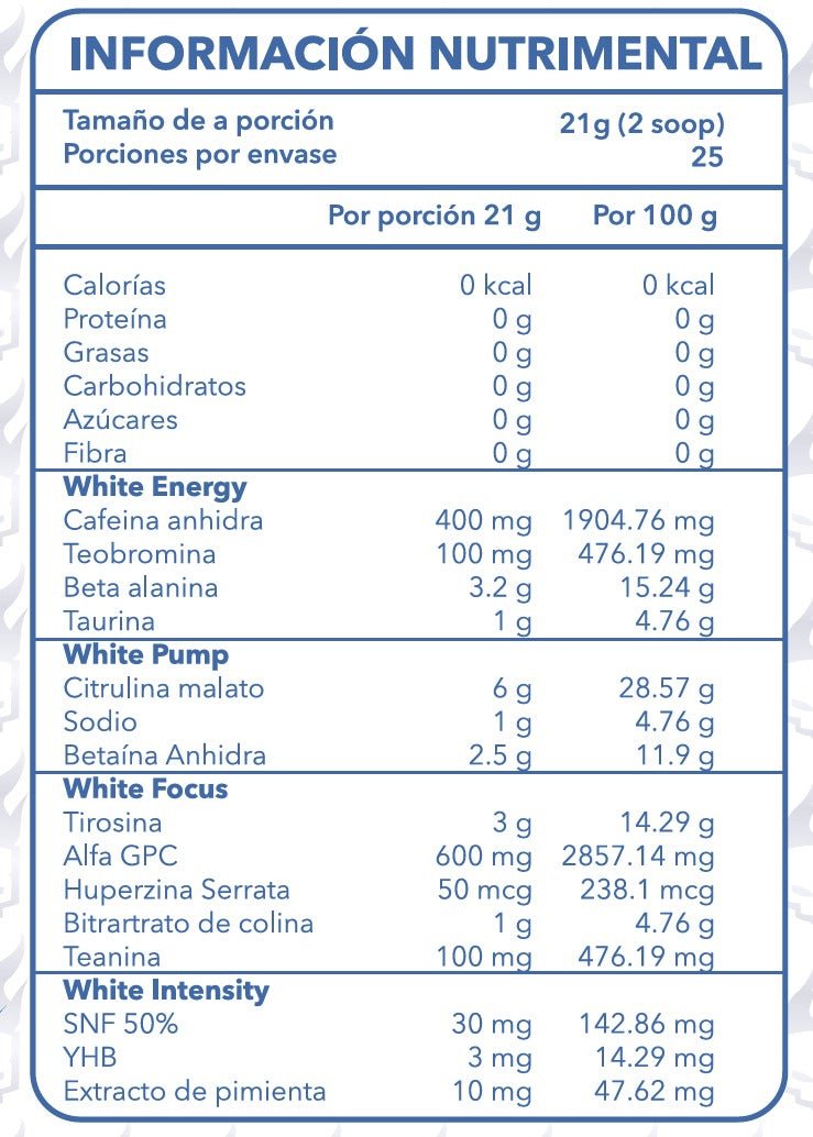 White Blood Essentials - sabores