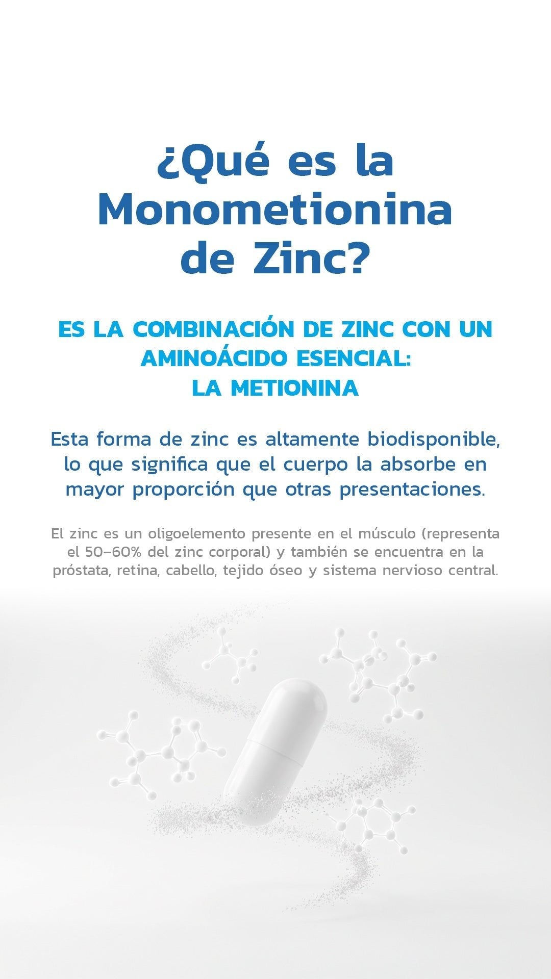Zinc 50mg Optizinc Essentials - beneficios e inmunidad
