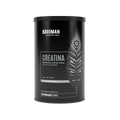 El Getfit Creatina Monohidrato - BIRDMAN cuenta con un envase cilíndrico negro con una pluma estilizada. El texto en español destaca los beneficios para el rendimiento y la masa muscular. La etiqueta de 450 g indica que no contiene aditivos según la Performance Series.