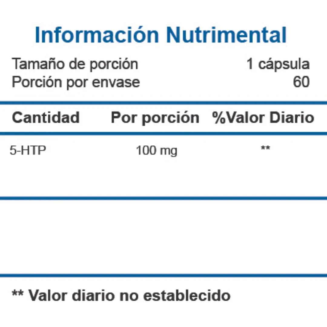 Triptófano 5-HTP Essentials - Sueño, Ánimo y Relajación - Get Fit Mexico