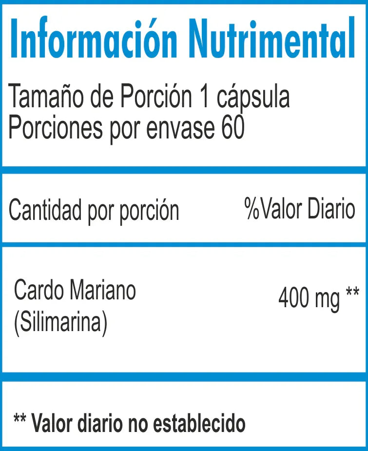 Silimarina Cardo Mariano Essentials - Protección Hepática Natural - Get Fit Mexico